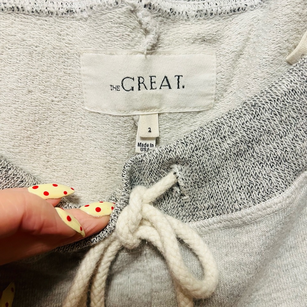 THE GREAT. Classic Grey Embroidered Sweatsuit - Picture 12 of 13